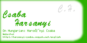 csaba harsanyi business card